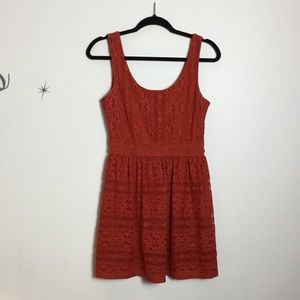 ‘As U Wish’ Rust Red Lace Dress